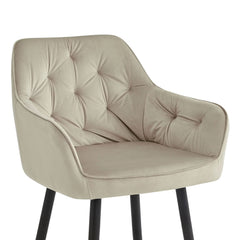 Iris Sedia Da Pranzo - Velluto Beige