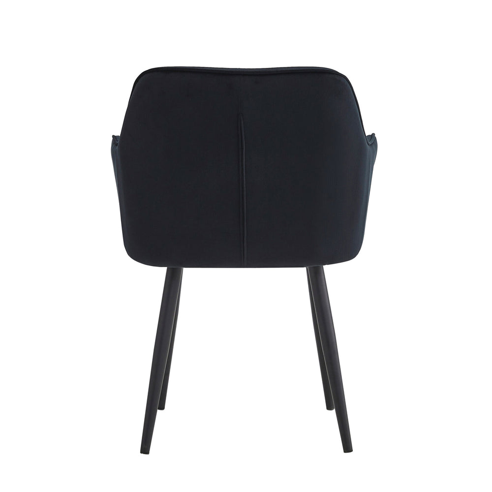 Chaise de salle à manger Iris - Velours noir