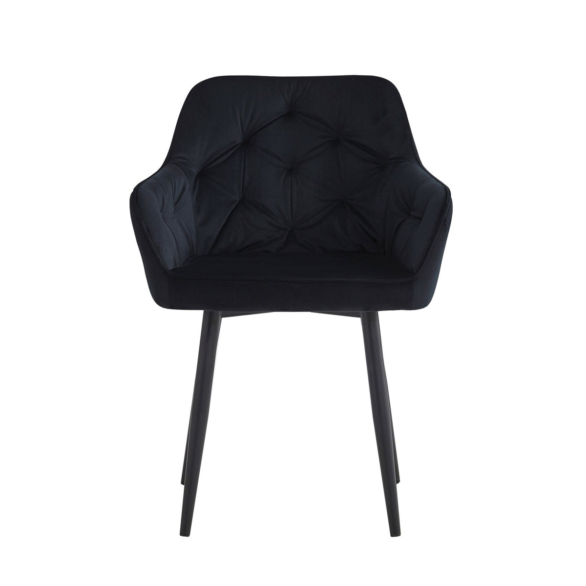 Chaise de salle à manger Iris - Velours noir