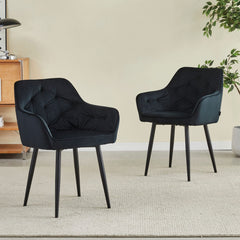 Iris Eetkamerstoel - Zwart Velvet
