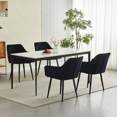 Iris Eetkamerstoel - Zwart Velvet