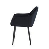 Chaise de salle à manger Iris - Velours noir