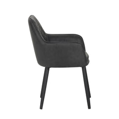 Jay Eetkamerstoel - Antraciet Microfiber