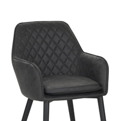 Jay Eetkamerstoel - Antraciet Microfiber