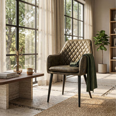 Jay Dining Chair - Green Microfiber