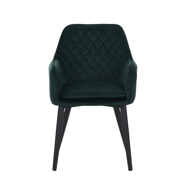 Chaise de salle à manger Jay - Velours vert