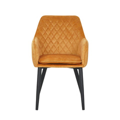 Jay Dining Chair - Ochre Yellow Adore Velvet