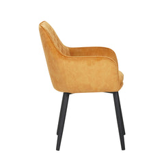 Jay Dining Chair - Ochre Yellow Adore Velvet