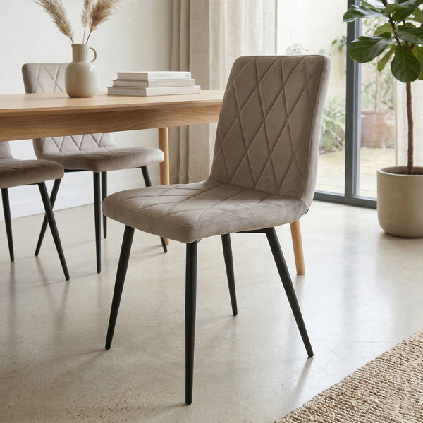Joyce Eetkamerstoel - Beige Velvet