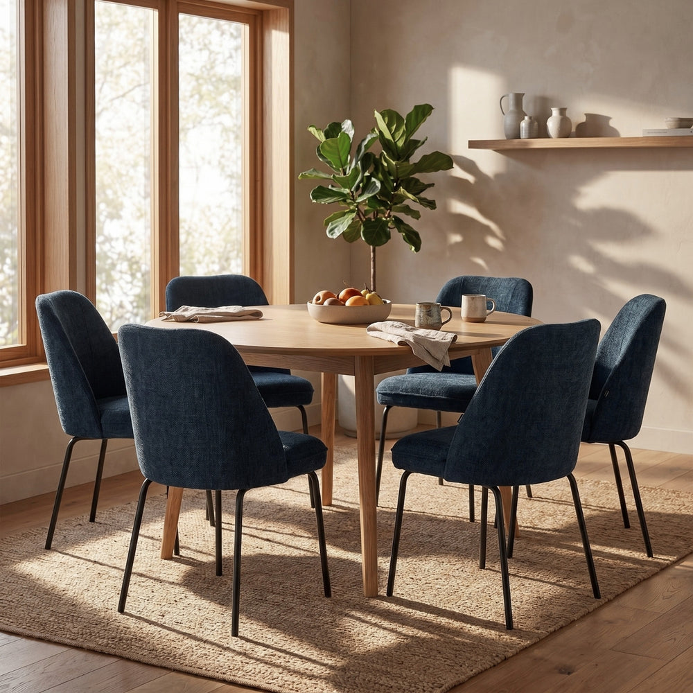 Chaise de salle à manger Julia - Lin bleu