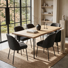 Julia Dining Chair - Dark Grey Linen