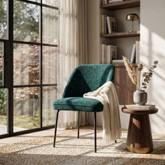 Julia Dining Chair - Green Linen