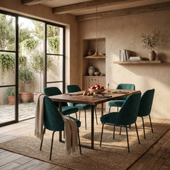 Julia Dining Chair - Green Linen