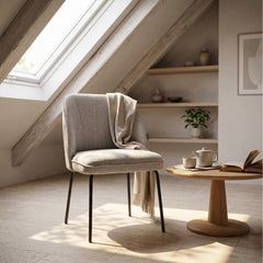 Chaise de salle à manger Julia - Lin gris clair