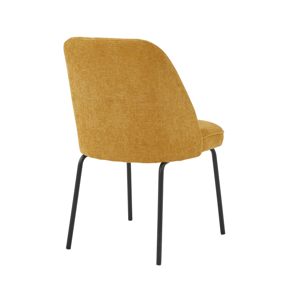 Julia Dining Chair - Ochre Yellow Linen