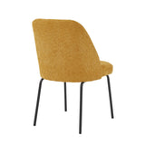 Julia Dining Chair - Ochre Yellow Linen