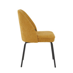 Chaise de salle à manger Julia - Lin jaune ocre