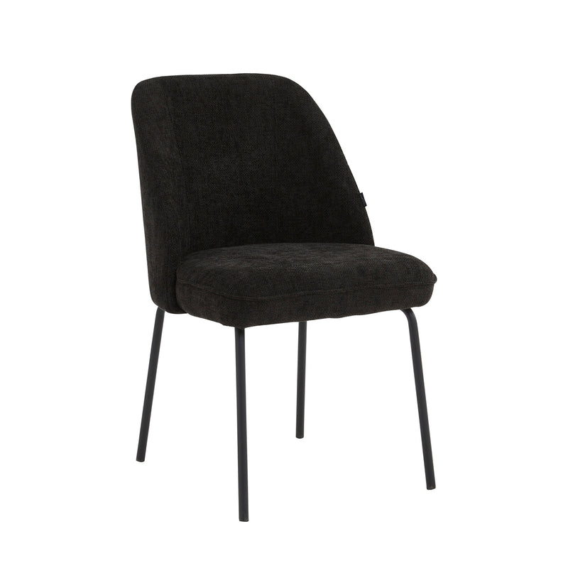 Chaise de salle à manger Julia - Lin noir