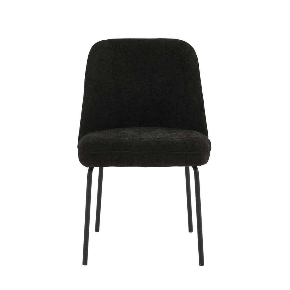 Chaise de salle à manger Julia - Lin noir