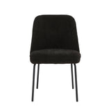 Chaise de salle à manger Julia - Lin noir