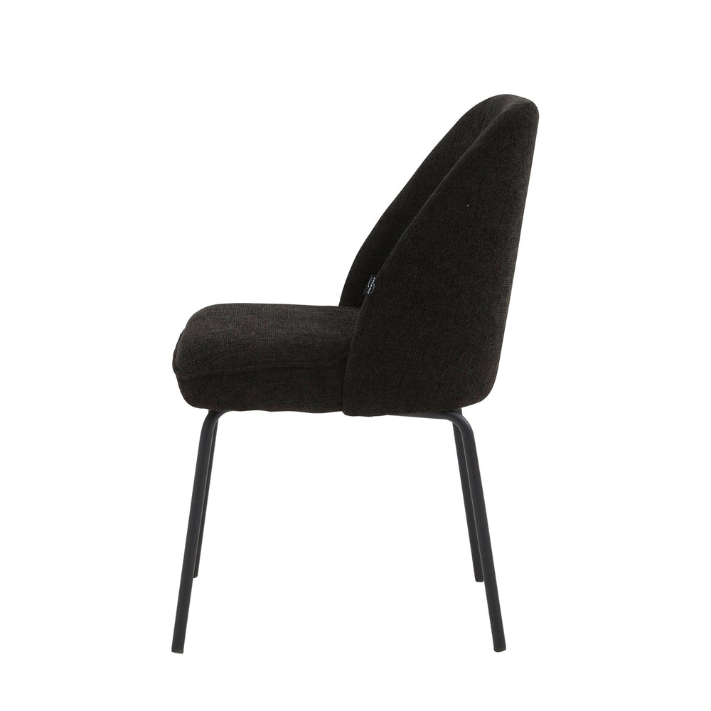 Chaise de salle à manger Julia - Lin noir