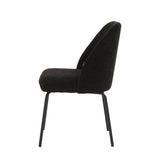Chaise de salle à manger Julia - Lin noir