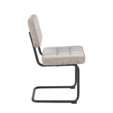 Kita Esszimmerstuhl – Beige – Gewebter Stoff