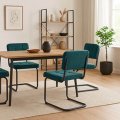 Kita Dining Chair – Petrol – Woven Fabric
