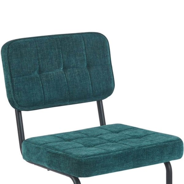 Chaise de salle à manger Kita - Chenille Pétrole
