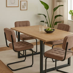 Kita Dining Chair – Taupe – Woven Fabric