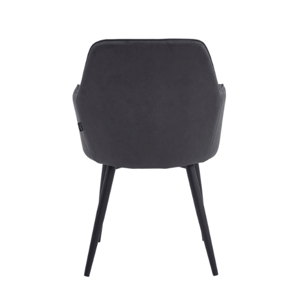 Chaise de salle à manger Laura - Microfibre Anthracite