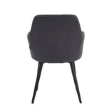 Chaise de salle à manger Laura - Microfibre Anthracite
