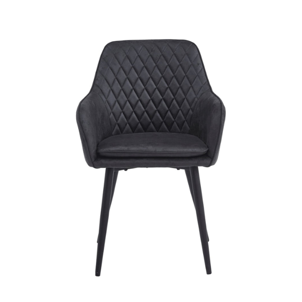 Chaise de salle à manger Laura - Microfibre Anthracite