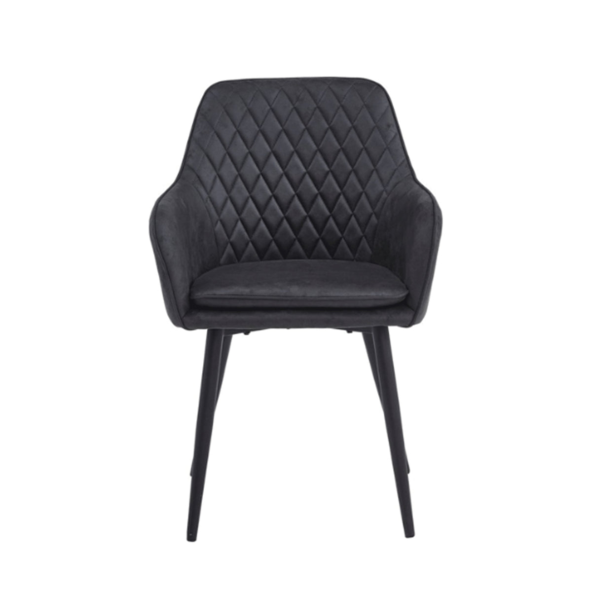 Chaise de salle à manger Laura - Microfibre Anthracite