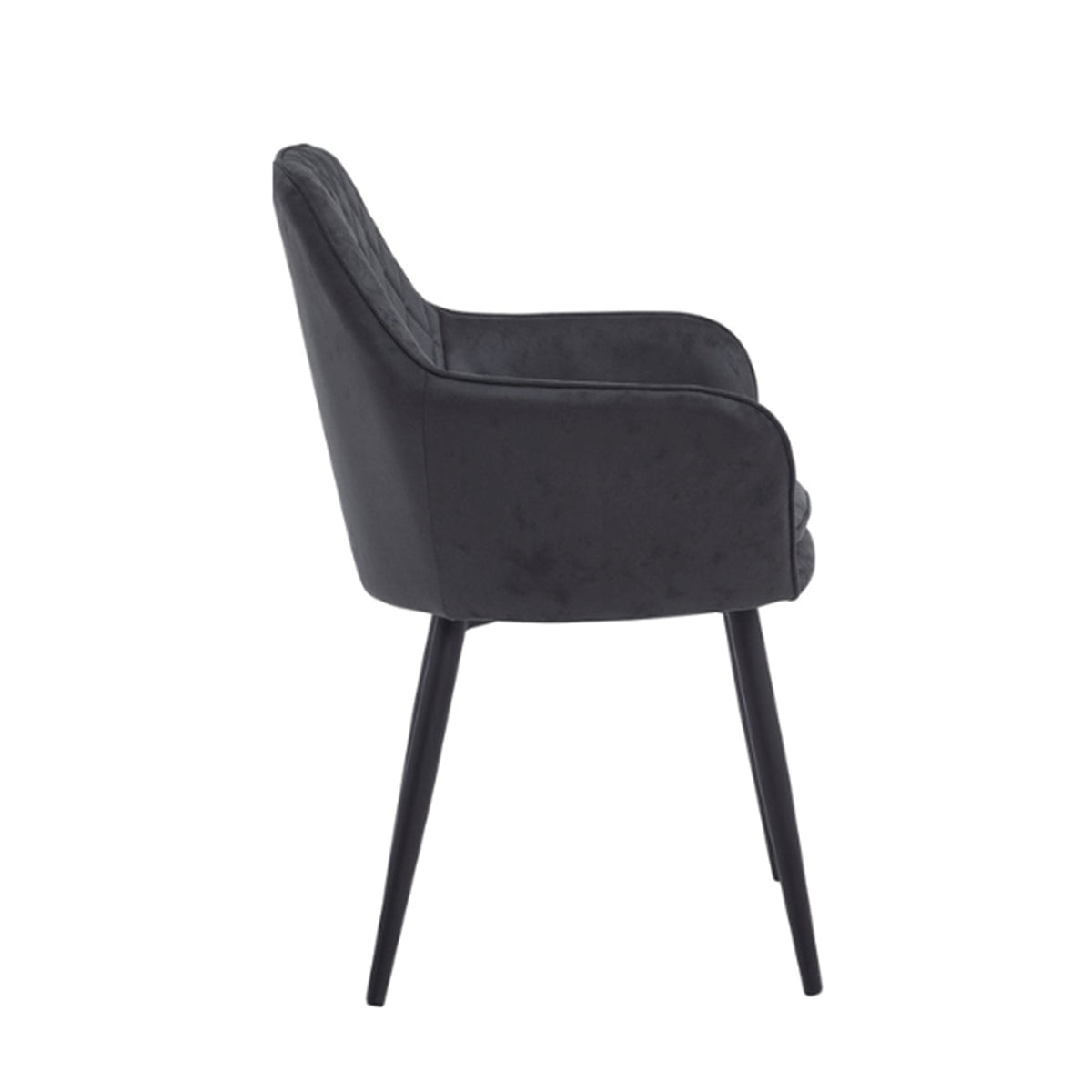 Chaise de salle à manger Laura - Microfibre Anthracite