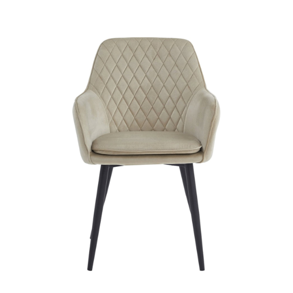 Chaise de salle à manger Laura - Velours beige