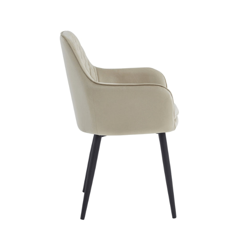 Chaise de salle à manger Laura - Velours beige