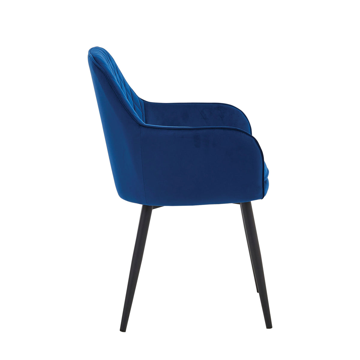 Chaise de salle à manger Laura - Velours bleu
