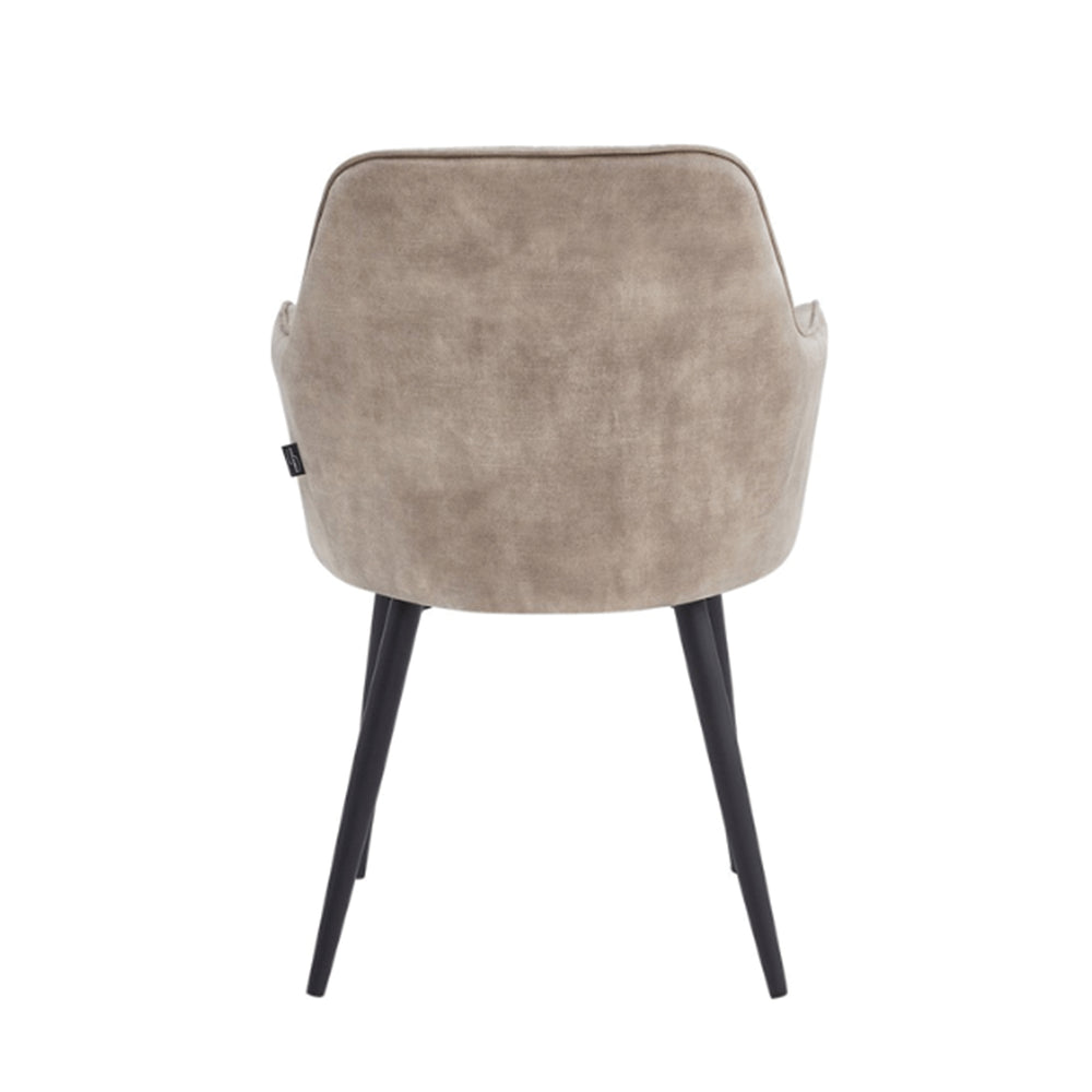 Chaise de salle à manger Laura - Velours Champagne Adore