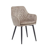 Chaise de salle à manger Laura - Velours Champagne Adore