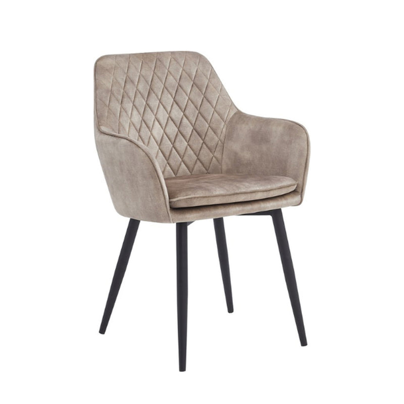 Chaise de salle à manger Laura - Velours Champagne Adore