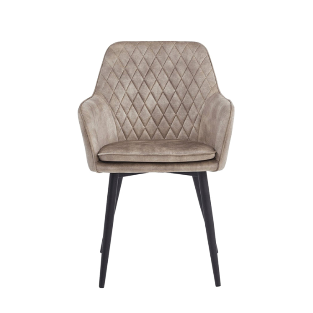 Chaise de salle à manger Laura - Velours Champagne Adore