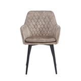 Chaise de salle à manger Laura - Velours Champagne Adore