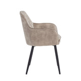 Chaise de salle à manger Laura - Velours Champagne Adore