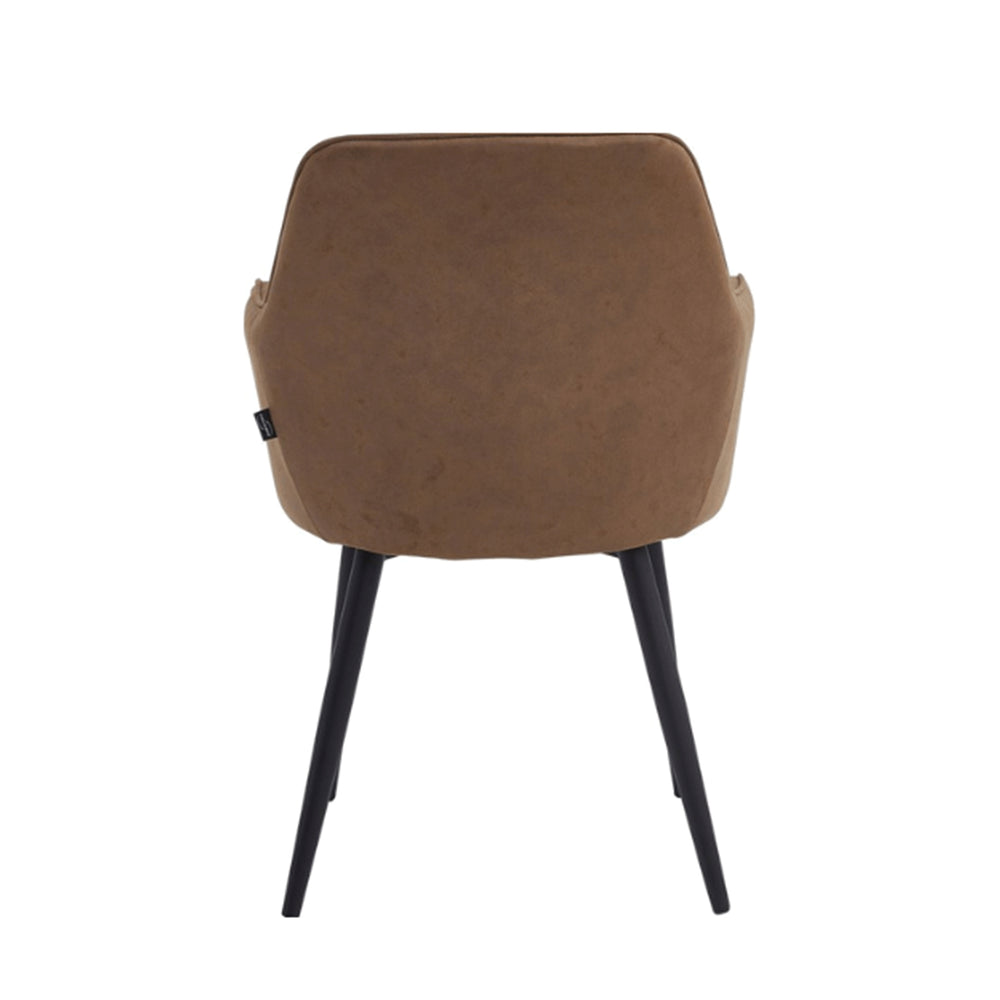Chaise de salle à manger Laura - Microfibre Cognac