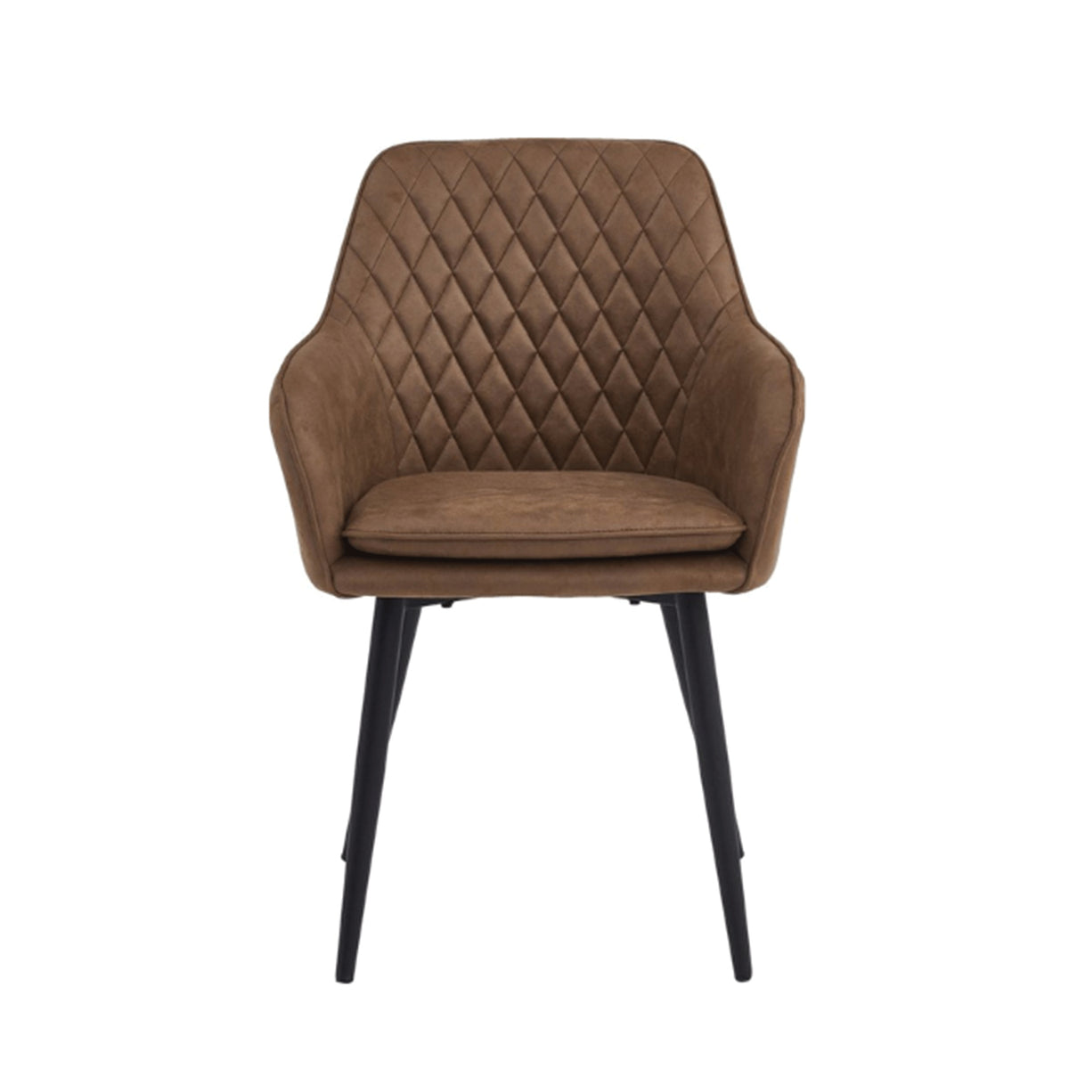 Chaise de salle à manger Laura - Microfibre Cognac