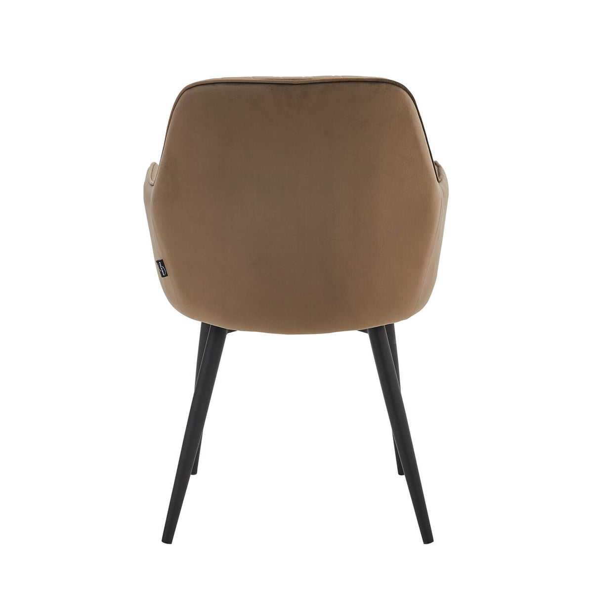 Chaise de salle à manger Laura – Brun – Velours