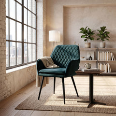 Laura Dining Chair – Green – Velvet