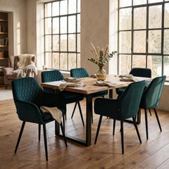 Laura Dining Chair – Green – Velvet