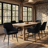 Chaise de salle à manger Laura - Velours noir